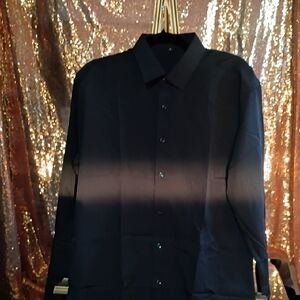 Men's Black Button-Up Dress Shirt